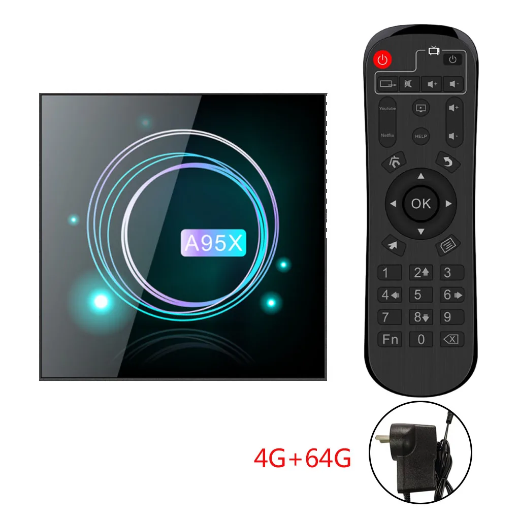 Приставка Смарт ТВ A95X F3 Slim Android 9 0 Amogic S905X2 поддержка Wi Fi беспроводная TF карта