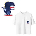 Нашивки с медведем, динозавром, кошкой, теплопередача, нашивка для полос, одежды, A-уровень, моющаяся аппликация для утюга, наклейка для одежды своими руками