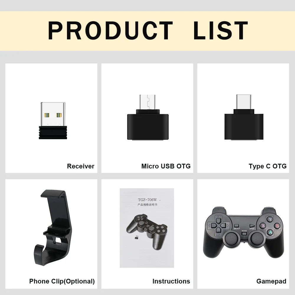 

Wireless Gamepad For Android Phone/PC/PS3/TV Box Joystick 2.4G Joypad USB PC Game Controller For Xiaomi Smart Phone Accessories