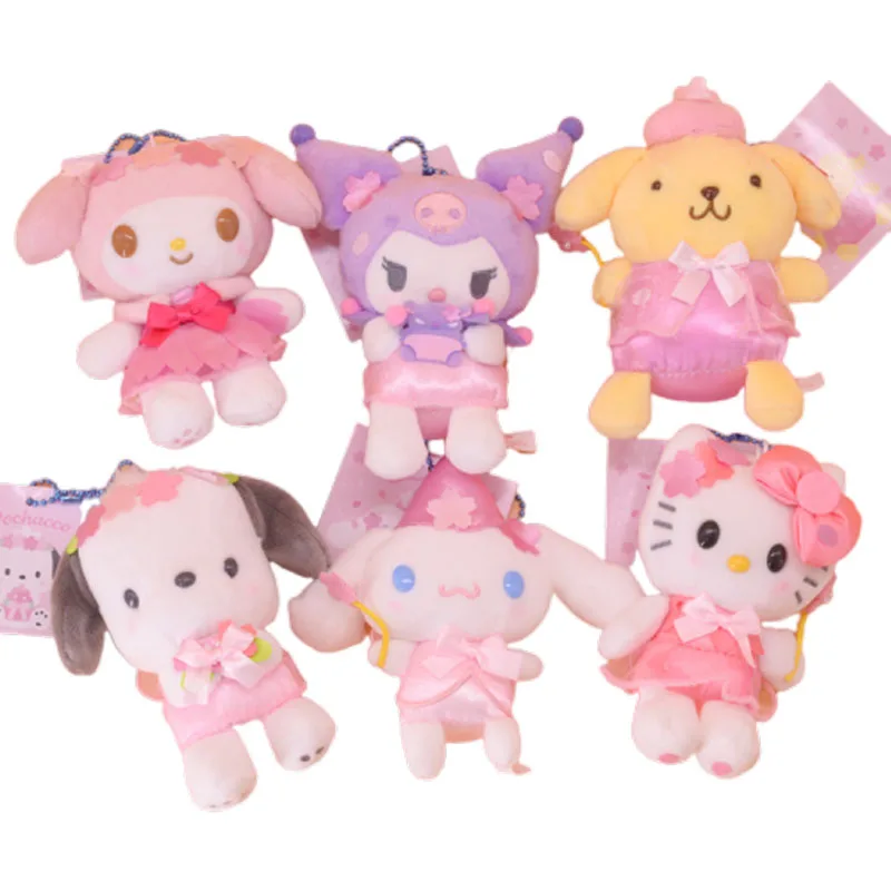 Оригинал 11 см Kuromi Cinnamoroll мой Мелодия Мело помпон пурин Хелло Китти Япония