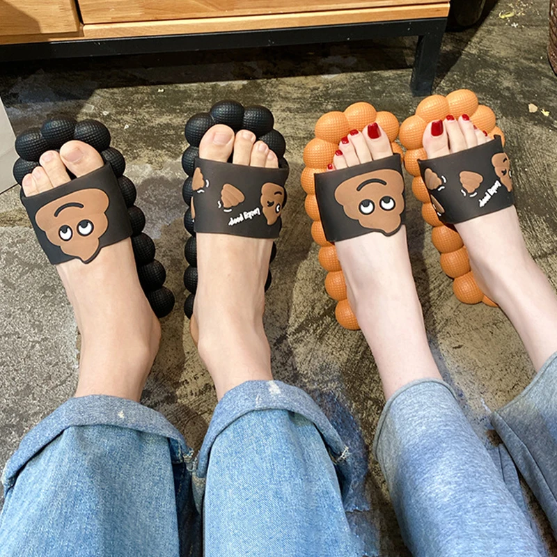 

Massage Sole Open Toe Flip Flops Cute Cartoon Vamp Outdoor Slides Shoes For Women 2022 Sandals Women Slippers Beach Slipper Casa