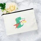 Аниме косметичка с динозавром для макияжа, Женская мини-сумка для путешествий, сумка для хранения, сумки, милый органайзер для макияжа