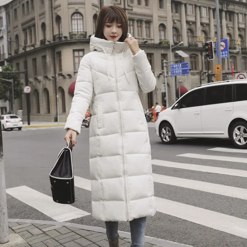 

FTLZZ Plus Size 6XL 2020 Feminin Bubble Coat Parka Long Coat Winter Cotton Jacket Women Zipper Parkas Winter Coat