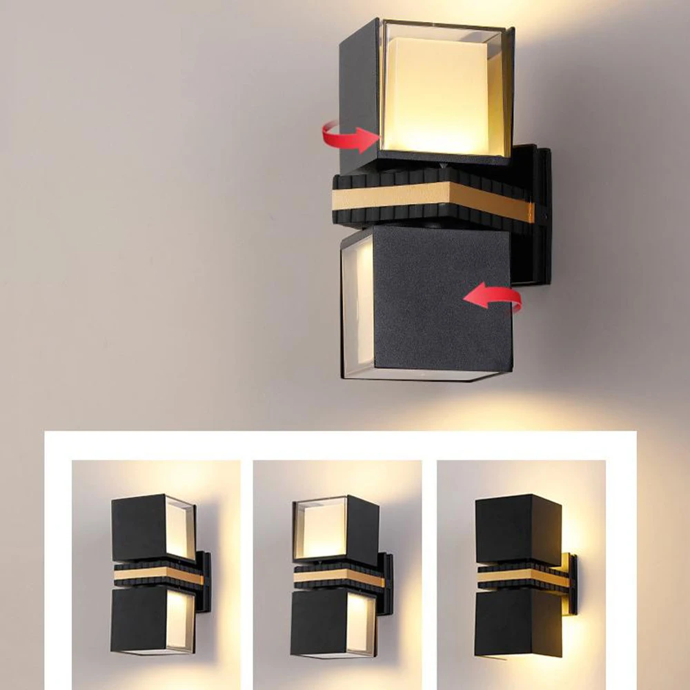 

Rotatable Wall Lamp Indoor Outdoor Garden Light LED 6W 12W Waterproof Aluminum For Home Bedroom Living Room Stairs Wall Decor