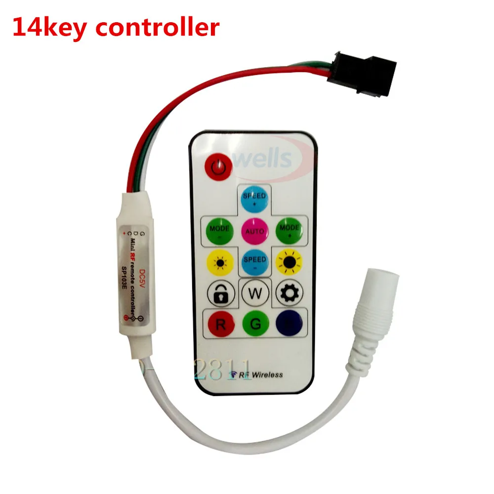 Мини 3 клавиши 14 ключей 21 RGB IR RF пульт дистанционного управления для WS2811 WS2812B WS2813