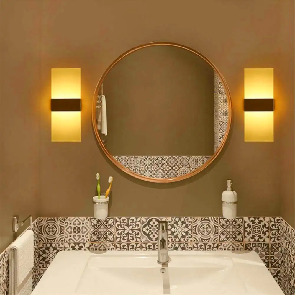 Современный светодиодный настенный светильник 6 Вт 12 матовый акриловый с