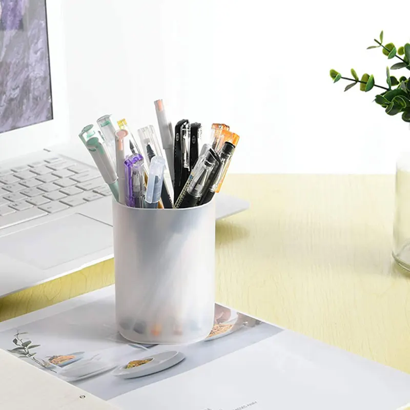 

Desk Organizer - 6Pcs Pen Holder Cup Storage,Pen Organizer Stationery Caddy for Office, School, Home Transparent