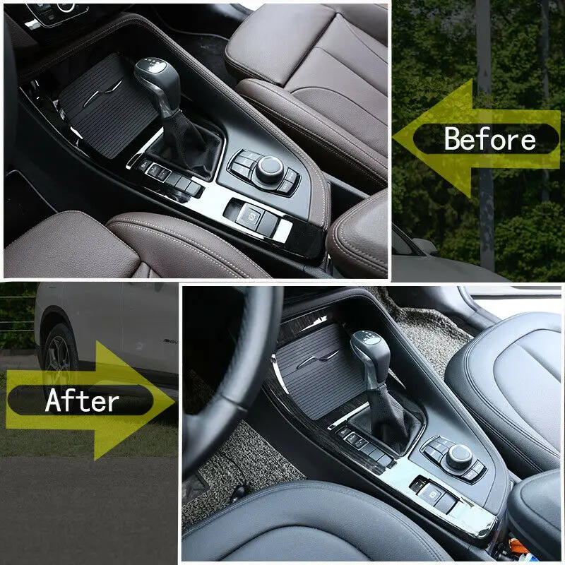 LHD рамка центральной консоли черного ясеня под дерево для BMW X1 F48 16-19 X2 F47 2018 |