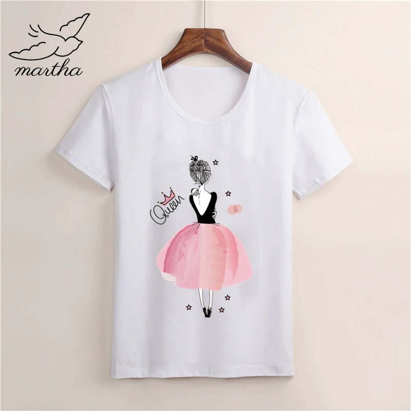 Милые девушки принцесса мультфильм Мода Забавный принт футболка Дети Лето o