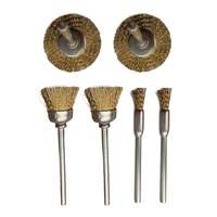 wire brushes 6pcsset wire brushes kit bowl type 15mm straight type 8mm t type 22mm accessories rotary tools polishing