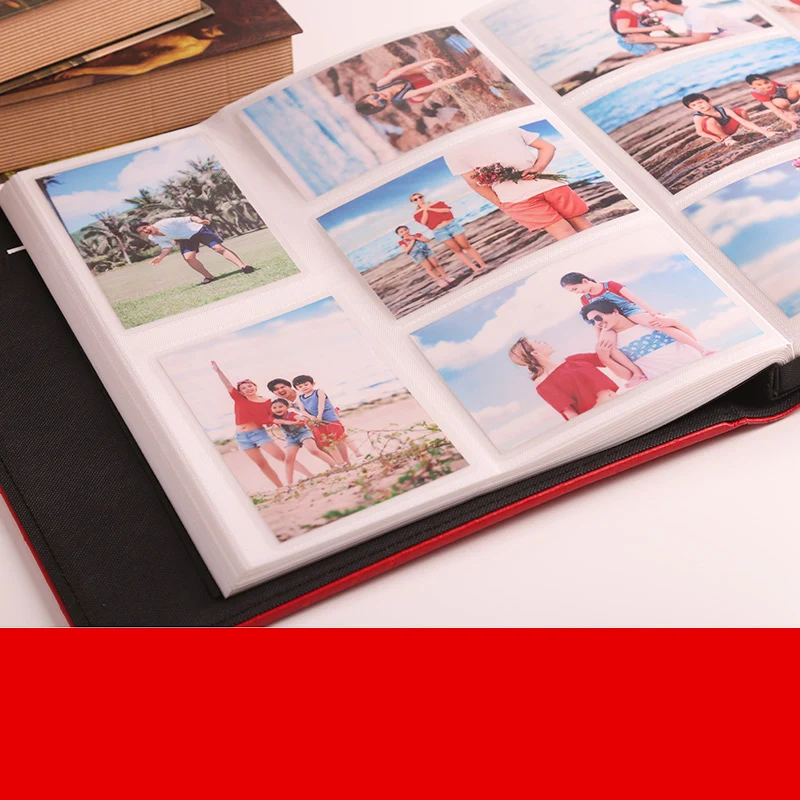 Фотоальбом кожаный чехол 6 дюймов фото пластиковый 600 карманов вместительный для