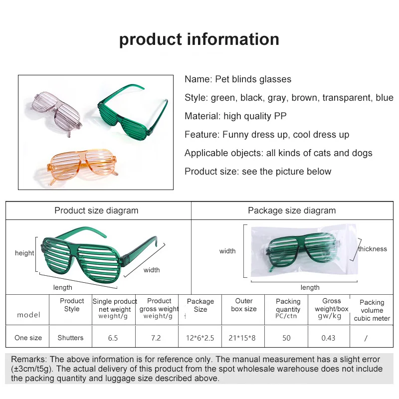 

pet Dog glasses cat Sunglasses Puppy eyewear Decorations Dog Supplies pet Products Fashion Teddy blinds cat glasses