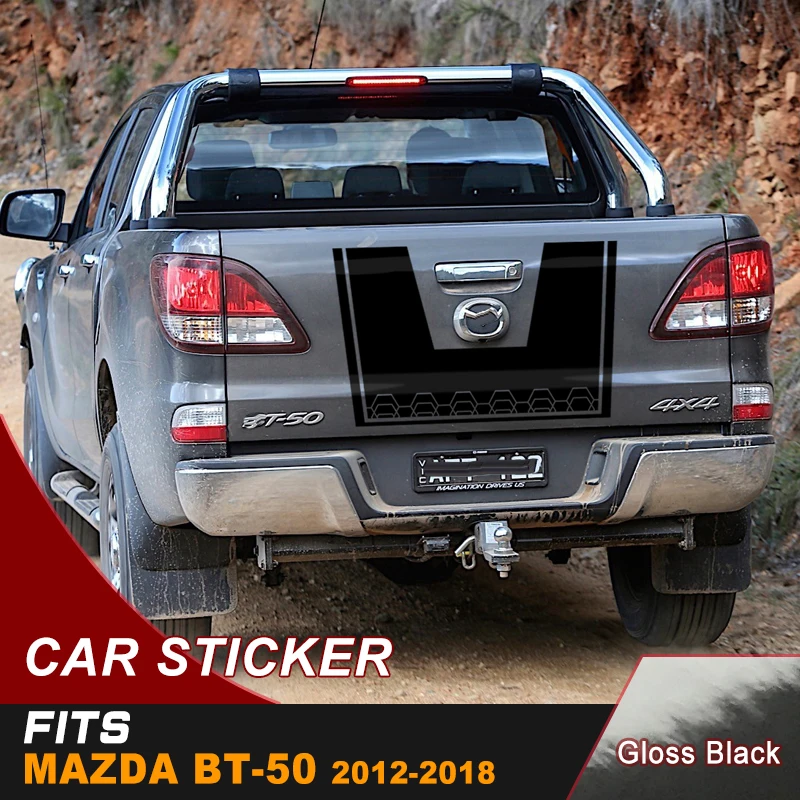 

Customize Car Stickers Fit For MAZDA BT-50 2018-2012 Back Door Honeycomb U Shape Graphic Vinyl Modified Decorative Car Decals