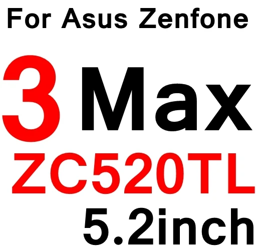 ZC520TL С уровнем твердости 9H 0,26 мм прозрачное закаленное Стекло для Asus Zenfone 2 Laser Ze500KL Ze550KL 5 GO ZC451TG Zenfone 3 Max Zc520TL ZB452KG ZC553KL ZB500KL пленка - Цвет: ZC520TL