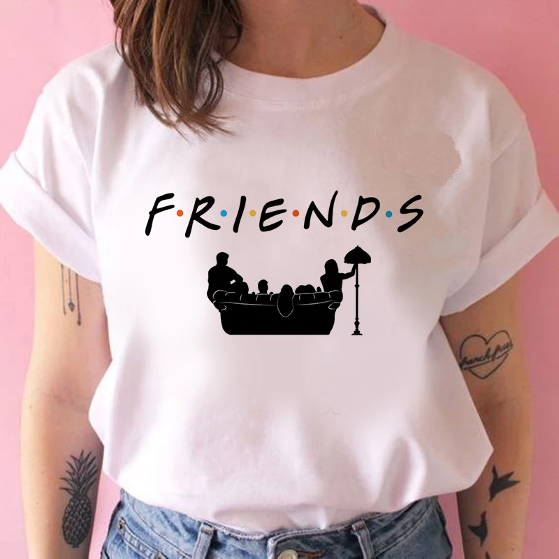 

Women Vintage Style Fashion Friendship clip theme Print Funny Summer T shirt Women Princess Short T Shirt