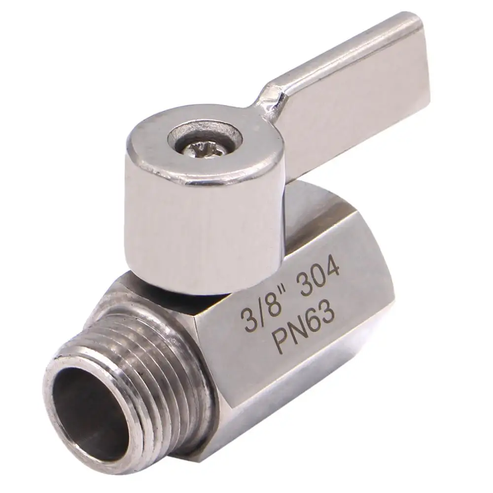 DERNORD мини шаровой клапан-3/8 &quotNPT Мужской и женский кран из нержавеющей стали |