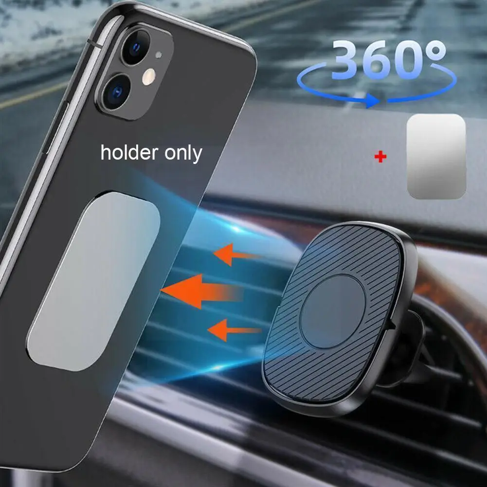 

Magnetic Car Phone Mount Holder Universal Cell Phone Holder For Car Dashboard 360 Rotation Car Smartphone Cradle Fit S3Q6