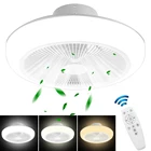 Умный потолочный вентилятор Shintur с лампой, декоративный электрический вентилятор для спальни, умное управление, с дистанционным управлением, 48 см