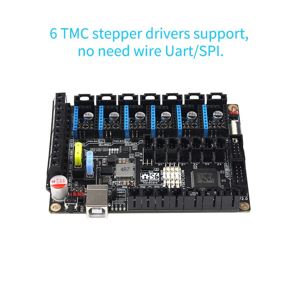 117 мм x 87 S6 V2.0 32 бит Управление доска 3D-принтеры Запчасти MX разъем Поддержка 6 TMC