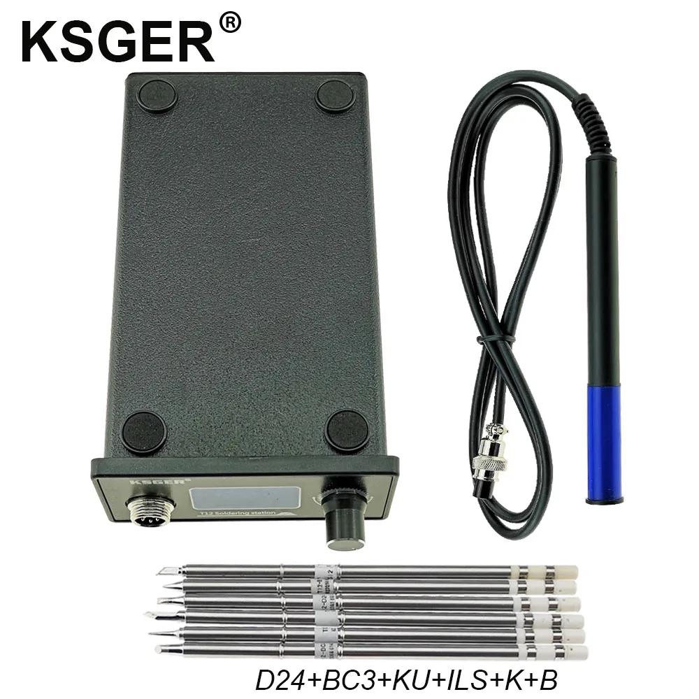 Sets 6 KSGER T12 паяльная станция STM32 цифровой электрический 9501 ручка Stings DIY сварочные инструменты быстрый нагрев T12 железный наконечник - Цвет: Sets 6