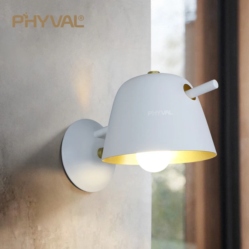 Настенный светильник PHYVAL в скандинавском стиле лампа для спальни E27 настенное