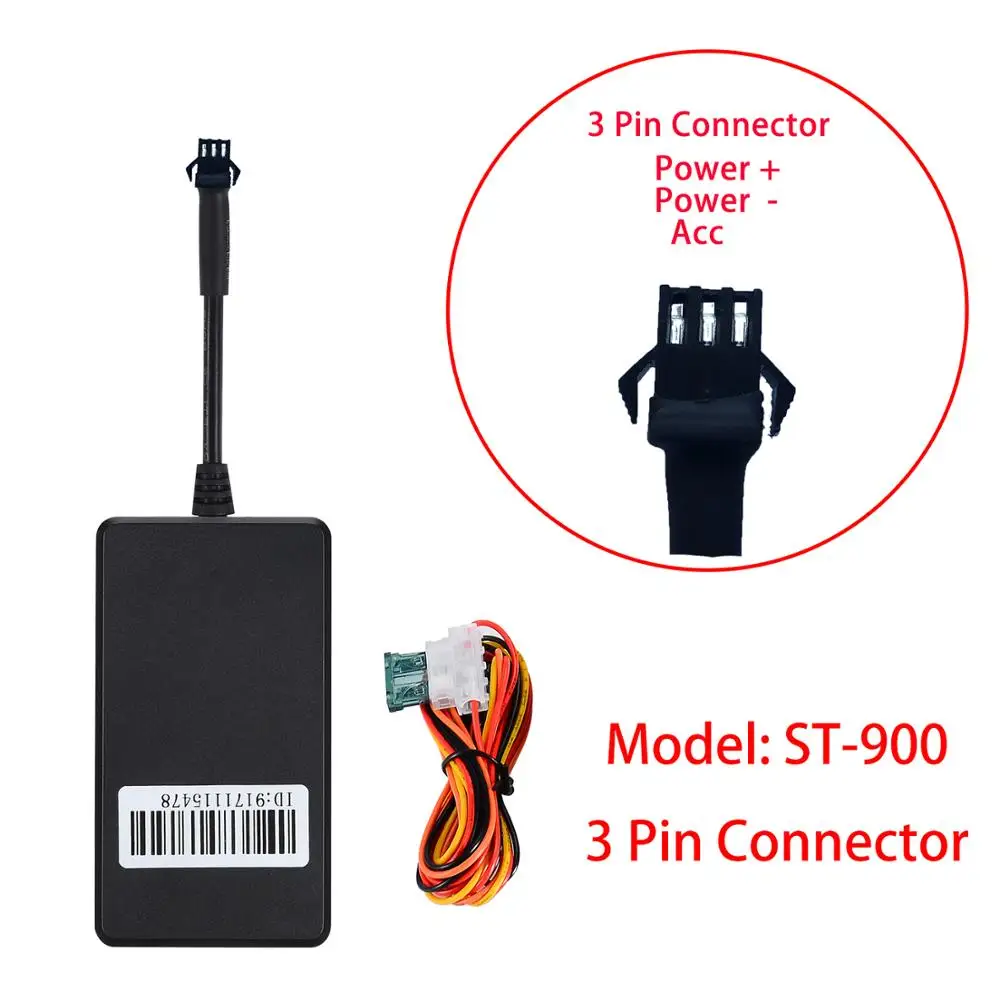 ST-900 3pin GPS Мини gps трекер ST-901M устройство слежения автомобиля Мотоцикл GSM локатор дистанционное управление с системой мониторинга в реальном времени приложение - Цвет: ST-900 3pin GPS
