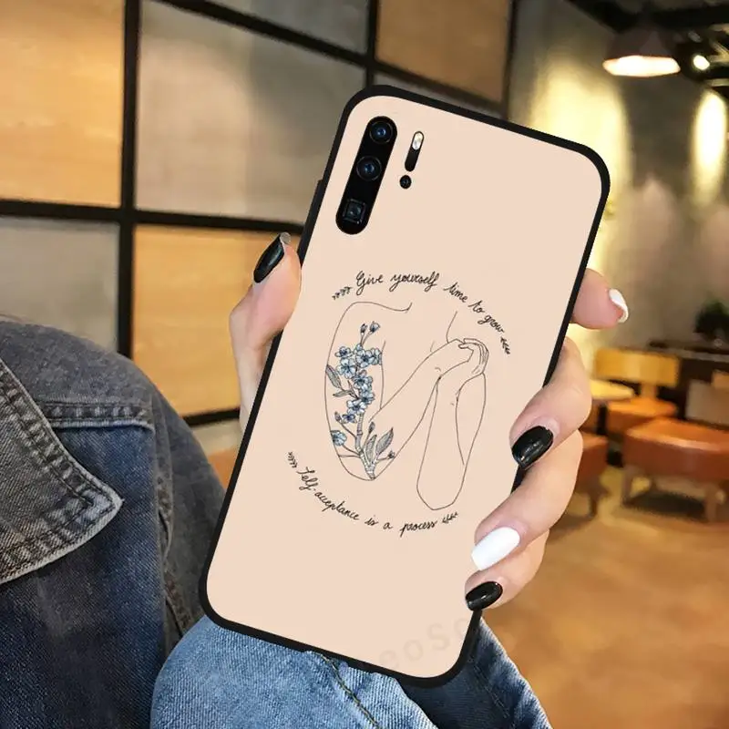 

Great Aesthetic Flower art Phone Case Funda For Huawei P9 P10 P20 P30 Lite 2016 2017 2019 plus pro P smart