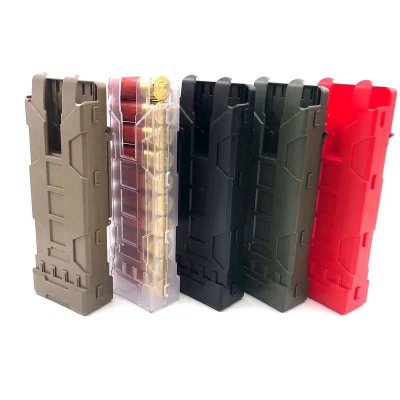 Tactical Shotgun Ammo Magazine Pouch Airsoft Paintball 10 Rounds 12 Gauge Reload Ammo Shells Magazine MOLLE Box Gun Case