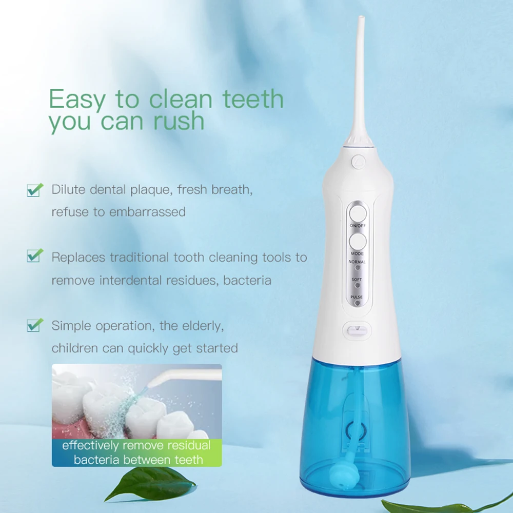 

3 Modes Portable Electric Oral Irrigator USB Rechargeable Waterproof Dental 300ml Water Flosser Dental Teeth Rinse Cleaner Tools