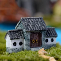5pcs mini castle small house fairy garden miniatures terrarium figurines diy crafts figure moss ornament micro landscape decor