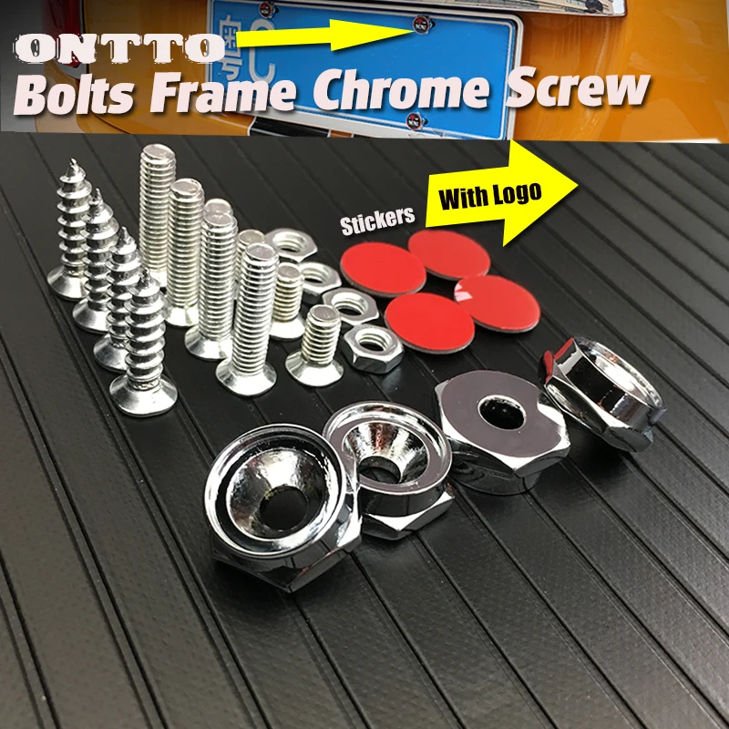 

Auto car Stickers Logo Anti-theft Car License Plate Bolts Frame Screws for CAR ACCESSORIES