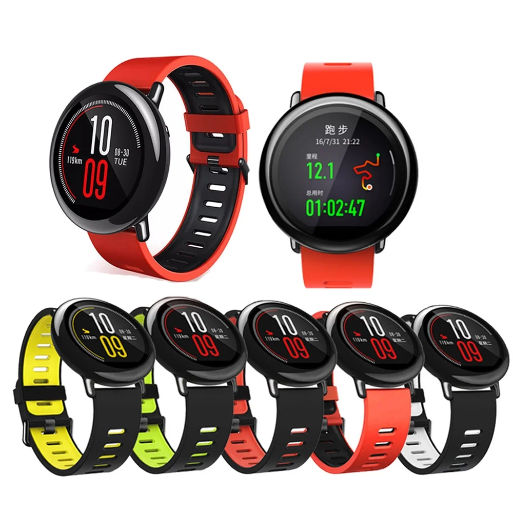 22 мм спортивные силиконовые ремешки на запястье для Xiaomi Huami Amazfit Bip BIT PACE Lite Youth