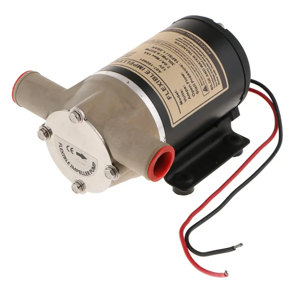 12V 8 GPM 30 LPM самовсасывающий центробежный Трюмный насос для морской воды, пресной воды, соленой воды, трюмной воды