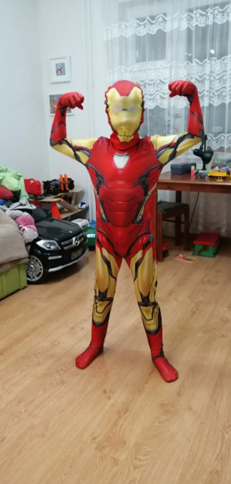 

Halloween High Quality Red Black 3D Print Boy Anime Costume Fancy Dress Adult And Kid Birthday Party Clothes Cosplay Jumpsuit