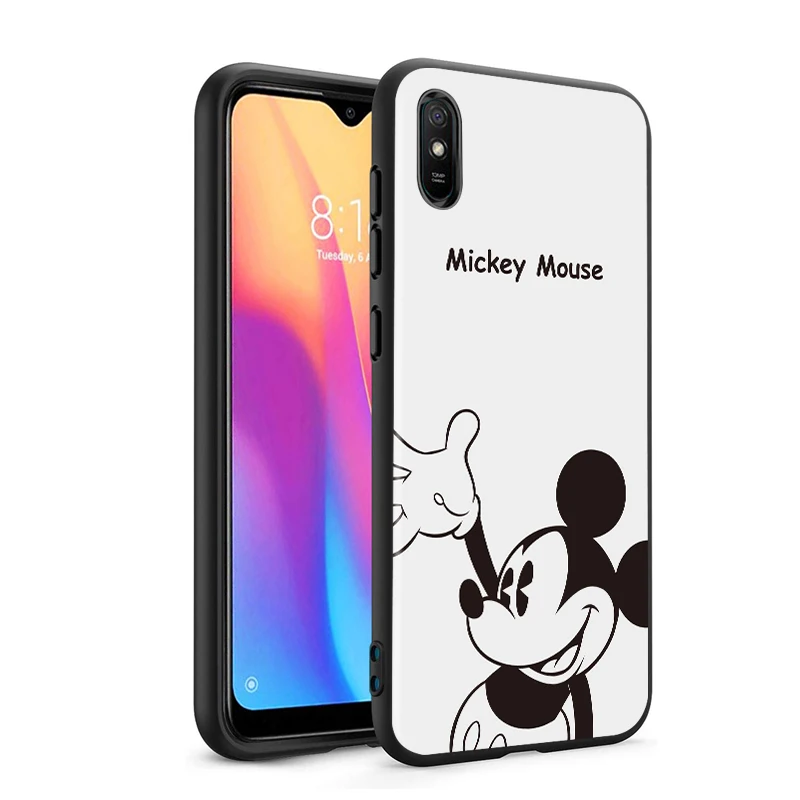 

Mickey black and white for Xiaomi Redmi 10X Pro 9C 9A 9T 9 GO K40 K30 Ultra K20 8 7 S2 6 5 4X Pro Soft Black Phone Case