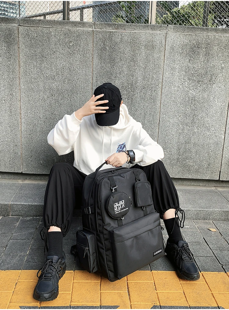 

PB3377 Large capacity casual backpack 2020 new college student school bag