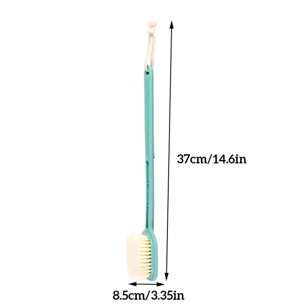 

Long Handle Body Bath Brush with Soft Bristles Back Scrubber 2-sided Shower Massager for Exfoliating Skin