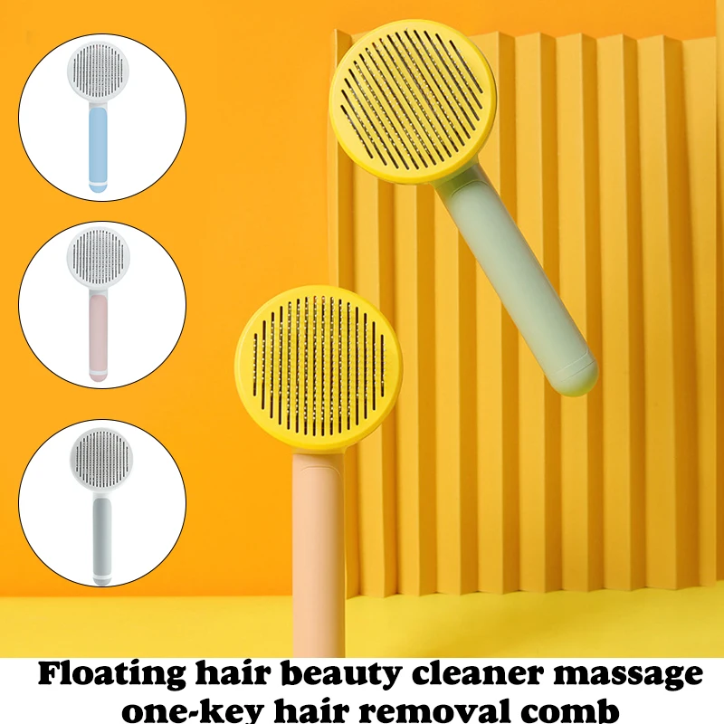 

Pet Cleaning Slicker Brush Cat Grooming Brush Gently Removes Loose Undercoat Tangled-free One Button Operation xqmg Dog Combs
