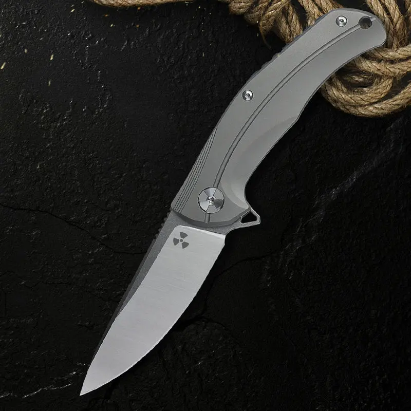 D2 складной нож из титанового сплава для самозащиты фруктов выживания на открытом