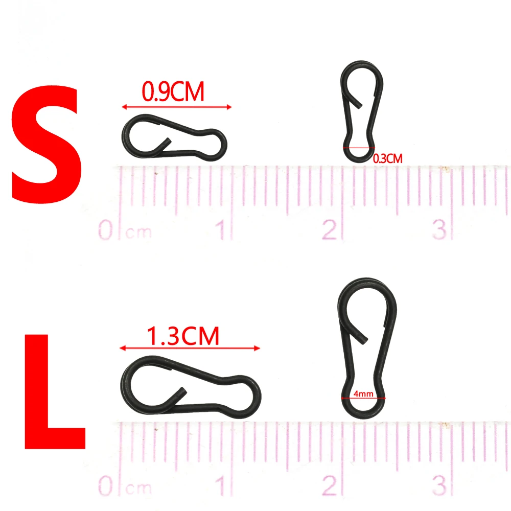 30 шт. карп рыболовные принадлежности быстрый изменение зажим Матовый Черный