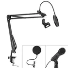 Держатель микрофона регулируемый стол зажим с двойной Слои микрофонный поп-фильтр для прямой трансляции Studio говоря Запись