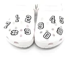 Украшения для обуви JIBZ Croc, комбинированные подвески из ПВХ с цифрами, подходит для наручного ремешка, сандалий, садовых обуви, аксессуары, 1 шт.