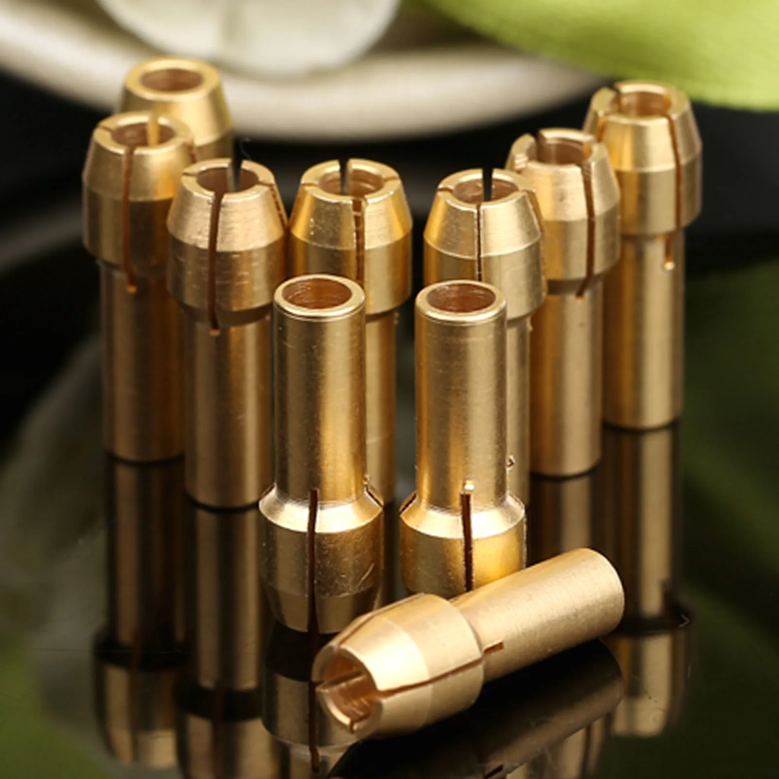 

10pcs Mini Drill Chucks Adapter 3.2mm Dremel Mini Drill Chucks Chuck Adapter Micro Collet Brass For Power Rotary Tool