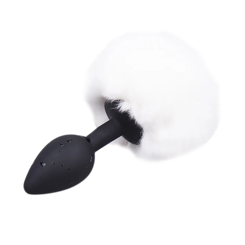 Секс-игрушки для пар Анальная пробка силиконовый хвост забавный металлический