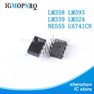 Схема усилителя dip UA741 lm324 lm393 lm339 ne555 lm358, lm358n lm324n lm339n lm393n ne555p UA741CN, 20 шт.