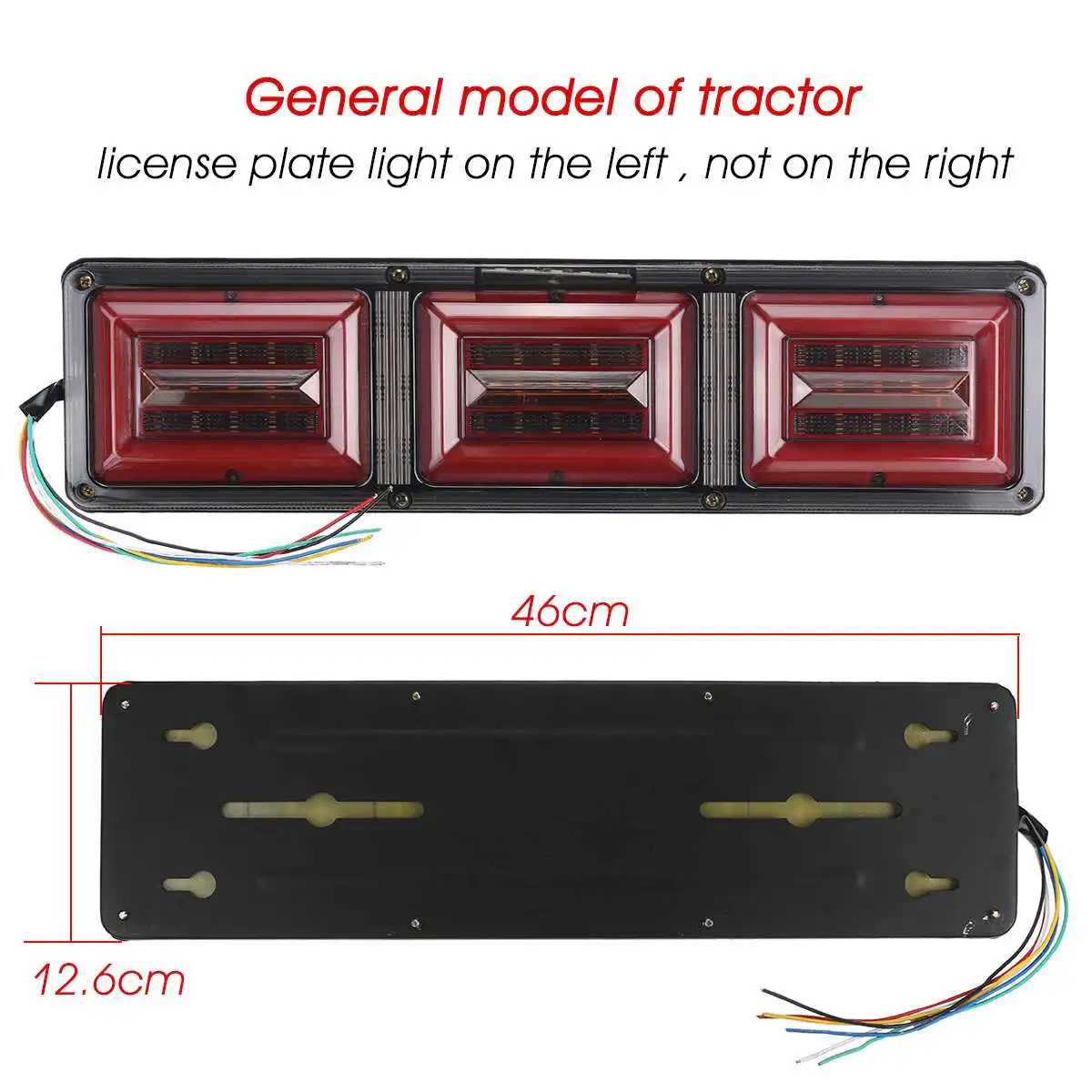 

2pcs 24V Trailer Truck Caravan Boat Car Led Rear Stop Tail Light Waterproof Flow Steering Brake Signal Lamp Reversing Traffic