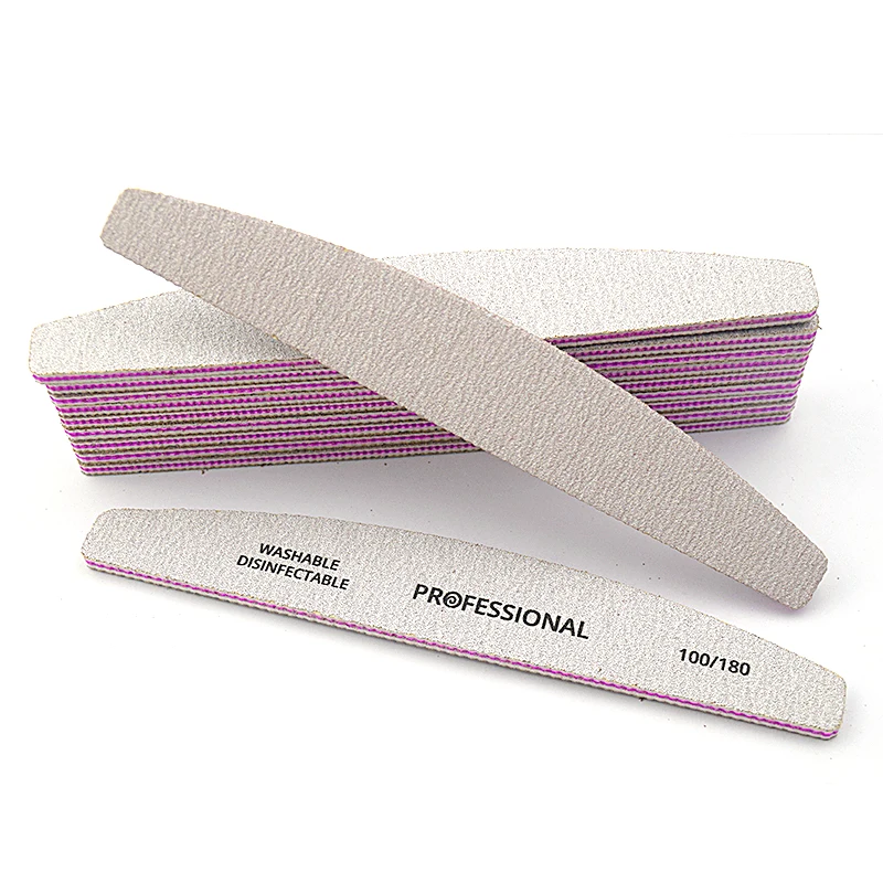 10 X Высокое качество ногтей шлифовальный пилка для 100/180 Грит Луна стиль