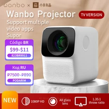 Global Version Wanbo T2 MAX Projector 1080P Mini LED Portable Projector 1920*1080P Vertical Keystone Correction For Home Office