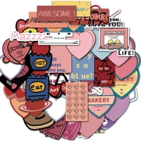 103050pcs cute geometric letters pink love suitcase notebook guitar helmet sticker graffiti decoration toy wholesale