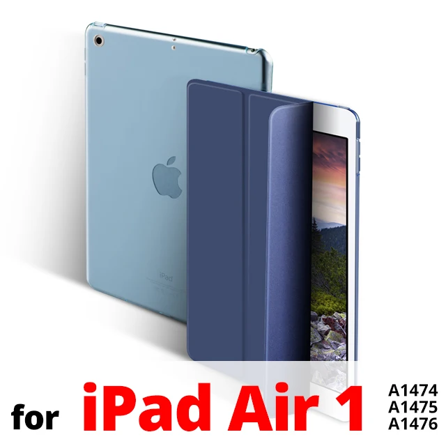 Чехол для iPad 9,7 6th 5th Generation чехол Тонкий Магнитный Флип-Стенд PU кожаный смарт-чехол для iPad Air 1 2 Funda Coque - Цвет: Dark Blue-iPad Air 1
